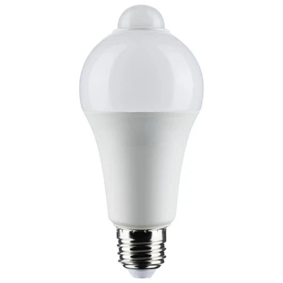 12 Watt A19 LED - White - 3000K - 1050 Lumens - 120 Volt - PIR Sensor - Non-Dimm - Image 1 of 4