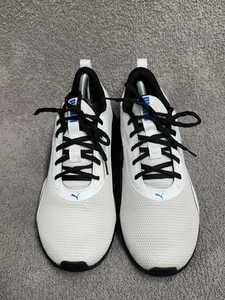 PUMA Axelion Men’s Running Training Shoes White/Black/Blue Size 10 - Picture 1 of 8