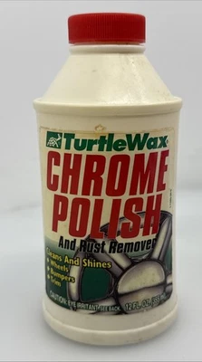Vintage 1997 Turtle Wax Chrome Polish & Rust Remover  Prop 75% Full - Image 1 of 4