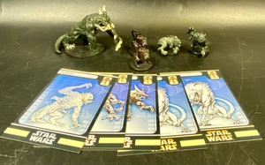 Star Wars Miniatures Beast Lot with Cards WOTC ~ Boma Vornskr Massiff Gundark - Picture 1 of 3