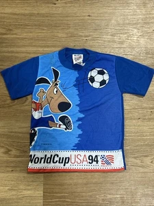 WM 1994 Stürmer T-Shirt Größe X Small 4/5 Kinder Fußball USA Soccer 94 Vintage - Bild 1 von 8