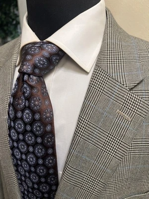 Chaps Ralph Lauren Glen Plaid Sport Coat Blazer Jacket Brown Men 48L - Image 1 of 4