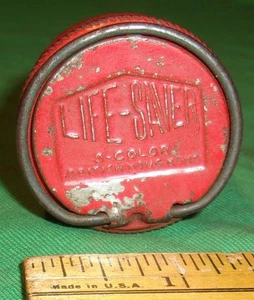 Vintage Life Saver Flashlight Bottom/Battery Screw-On Cover w/ring hanger (1950s - Picture 1 of 6