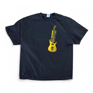 Vintage 2005 Joe Satriani Gold Ticket Club T-Shirt Mens XL Black Tour Tee - Picture 1 of 4