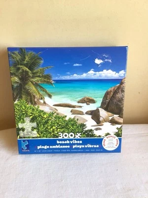 New Ceaco Beach Vibes Blue Ocean 300 Piece Jigsaw Puzzle Ages 10+ Model#42200 - Image 1 of 4