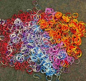 2000 PCS Hair Bands, Color Elastic Rubbers, Mini Ties for Girls' Ponytails, Soft - Picture 1 of 11