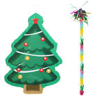 Pinata arbre de Noël avec bâton arc-en-ciel et corde - faveurs de fête et décorations -