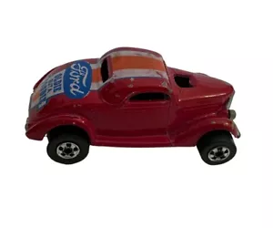 Vintage 1973 Hot Wheels Neet Streeter rosso Ford Coupe vecchio ma buono 1:64 - Foto 1 di 6