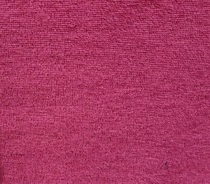 58" Fuchsia Poly Blend Stretch Terry Cloth Fabric by the Yard - Picture 1 of 1