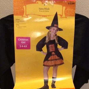 Halloween Salem Witch Costume 4-6. New - Picture 1 of 5