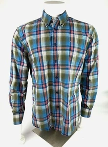 Camicia Tommy Hilfiger Heritage anni 80 popeline - blu multiplaid, L, manica lunga - Foto 1 di 5