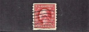 1910 U.S.Reg Issue 2c Carmine Washington S.L.Wkm p.8 1/2 Sc#393 Used SCARCE!** - Picture 1 of 1