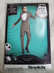 Patrón Simplicity R11145 ☆ TRAJE JACK PESADILLA☆ Hombres Tallas 34 36 38 40 42 SIN CORTAR - Imagen 1 de 2