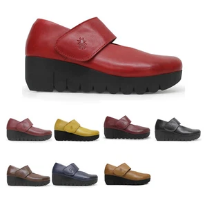 Fly London Womens Shoes VARI188FLY Casual Strap Wedges Leather - Picture 1 of 33