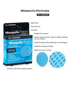 Mozzigear Mosquito Patch Repellant Repellent Adhesive 12 Hour - Pack of 10 - Picture 1 of 5