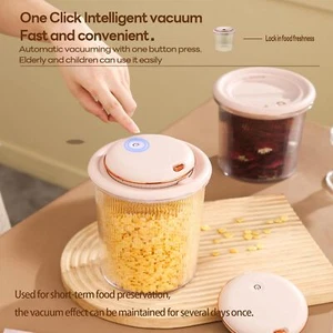 New Vacuum Sealer Machine with Food Container Set of Three,34/50/68 OZ - Picture 1 of 7