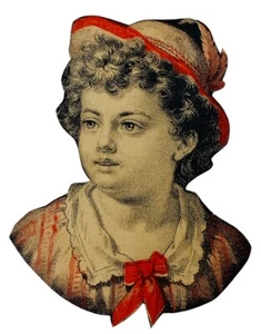 ANTIQUE VICTORIAN SCRAP – LITTLE BOY- PROF. HORSFORD’S BAKING POWDER - Picture 1 of 3