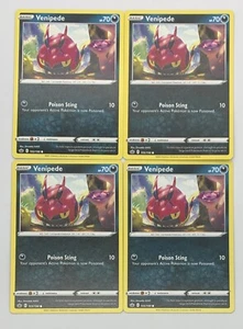 POKEMON TCG Chilling Reign VENIPEDE x4 4x Juego Común #105/198 Paquete Nuevo Casi Nuevo! - Imagen 1 de 1