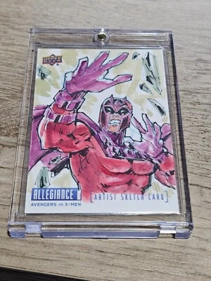 2023 Allegiance Avengers Vs X-Men 1/1 Sketch Card Magneto - Image 1 of 2