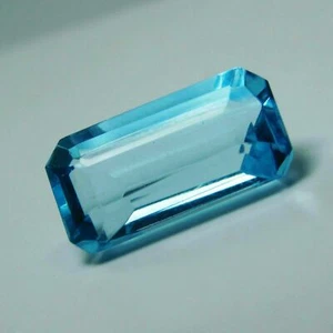 A++ 6 Carat Aquamarine Ocean Blue Emerald Cut Certified Loose Gemstones - Picture 1 of 5