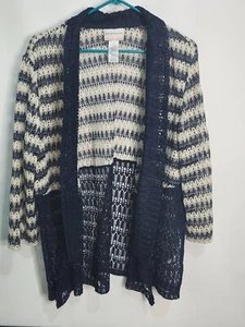 Alfred Dunner Top Jacket See Through Plus Size 3X (U407) - Picture 1 of 5