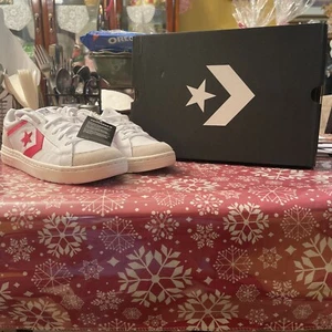 Zapatos Tenis Converse Pro Blaze Clásicos Buey Para Hombre Blanco Rojo Talla 9 NUEVO - Imagen 1 de 11