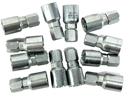 *Cantidad 12* Eaton Optimum 9/16 JIC x 3/8 (-6) Montaje de prensado de manguera hidráulica 4TA6FJ6 Foto 1 de 4