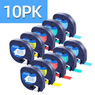 91201 91221 Schriftbandkassette 12mm Kunststoff für Dymo LetraTag LT-100H XR