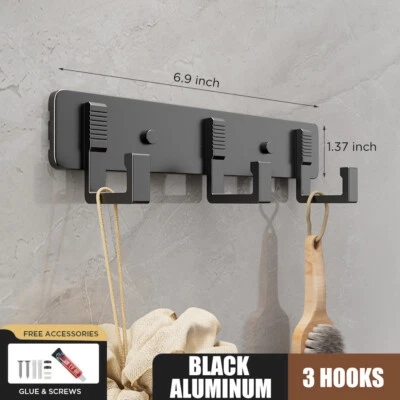8 Ganchos Montaje en Pared Coche Hogar Llave Bolsa Toallero Soporte Abrigo Bata Sombrero Perchero Foto 1 de 4