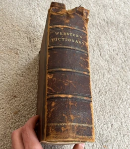 1847 REVISED Edition of Webster's Illustrated Dictionary ~ LEATHER BOUND - Imagen 1 de 7