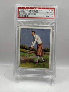 1930 Wills Famous Golfers #24 Roger H Wethered PSA 6 - Picture 1 of 2