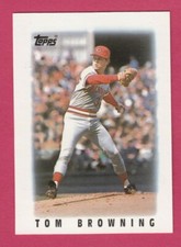 1986 Topps Major League Leaders # 40 Tom Browning -- Cincinnati Reds