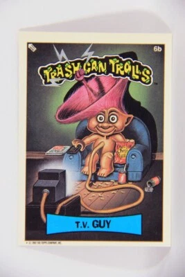Trash Can Trolls 1992 Trading Card Sticker #6b T.V. Guy L016617 - Image 1 of 2