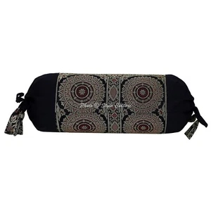 Brocade Jacquard Hot Dog Pillow Case Car Sofa Boho Room Decorative Bolster Cover - Picture 1 of 5