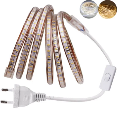 220V 230V LED Strip Streifen dimmbar AN/AUS Lichtleiste Lichtband Licht Schlauch - Bild 1 von 4