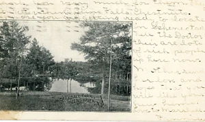 Postkarte antike Ansicht einer ländlichen Szene in Glen Falls, New York. K5 - Bild 1 von 2