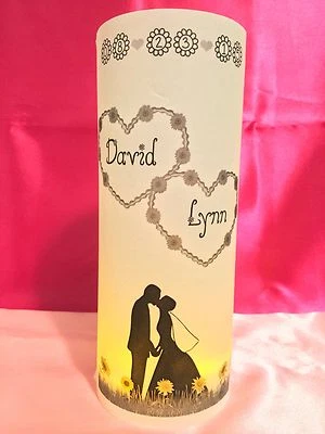 10 Personalized Sunflowers Wedding Luminaries Vellum Centerpieces Decorations - Image 1 of 4