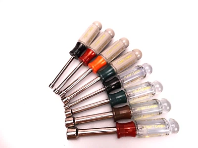 -H- Vintage Hollow Metric/SAE 8pc Hollowdriver nutdriver set - Image 1 of 4