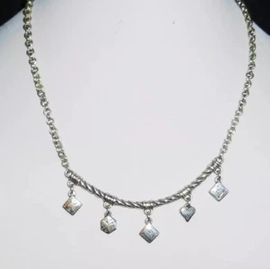 Brighton Charity Silver Plated Bar 17” Necklace w/ Charms - Picture 1 of 3
