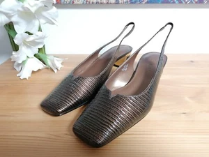 J. RENEÈ / USA - ungetragene sehr elegante Sling-Pumps US-Size 10M cognac - NEU - Bild 1 von 12