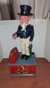 Vintage Cast Iron Uncle Sam Coin Bank    - Picture 1 of 10