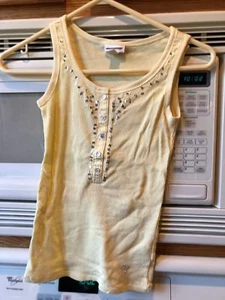 Girls Limited Too Sleeveless Ribbed Tank Top Yellow 10 - Picture 1 of 5