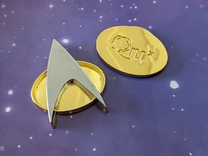 Star Trek TNG Magnetic Metal Communicator Badge Picard Next Generation 1:1 Prop - Bild 1 von 17
