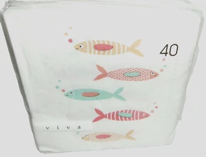 COASTAL LUNCHEON NAPKINS ~ 40 Ct. ~ 13" X 13" ~ TROPICAL FISH - Picture 1 of 1