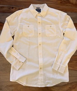 Nautica Youth Boys Long Sleeve Button Down  Shirt Size XL Ivory - Picture 1 of 4