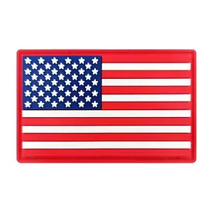 Toppa bandiera americana, toppa tattica ricamata USA con gancio e anello - Foto 1 di 5