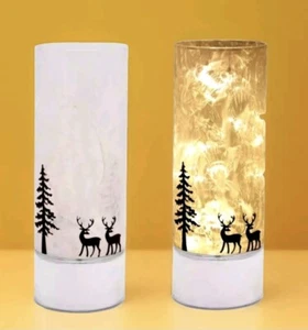 Widdop LED Light Lamp Reindeer Woodland Animals  25.5cm Tall Chrome Base  - Picture 1 of 5