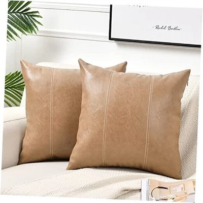  Juego de 2 fundas de almohada 26x26, fundas de almohada Euro, 26" x 26" (paquete de 2) bronceadas Foto 1 de 4