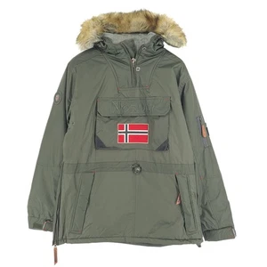 Geographical Norway Herren Parka Anorak Grün Ef7 Größe S - Bild 1 von 12