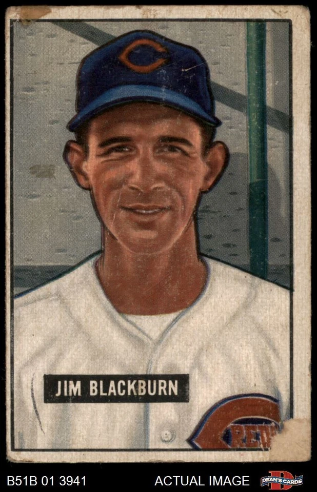 1951 Bowman #287 Jim Blackburn Reds AUTHENTIC - Image 1 of 1